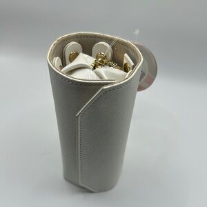 Audra Jewelry Roll for Travel White